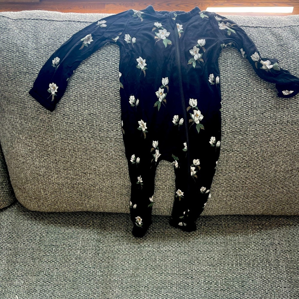 Kyte Baby Magnolia Midnight Zippered Romper